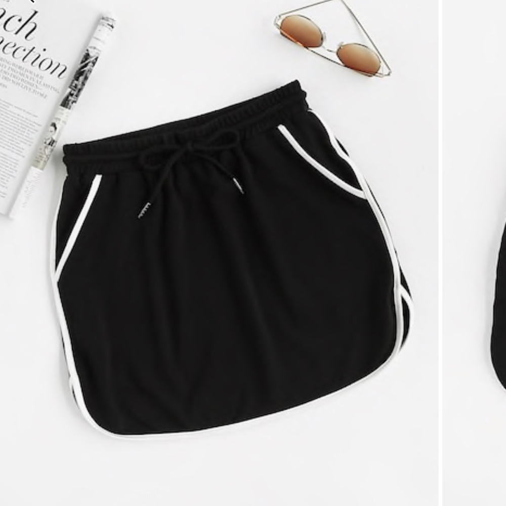 Hem drawstring skirt